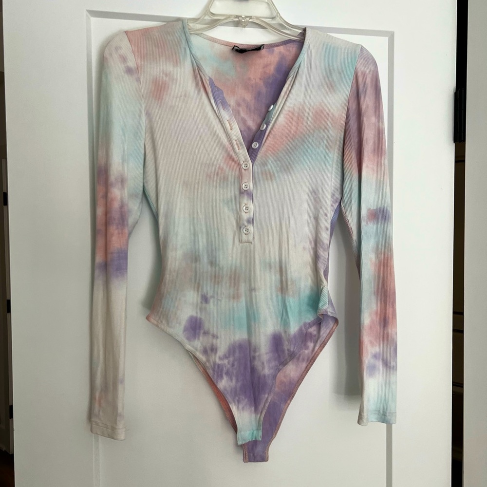 Tie Dye Henley Bodysuit